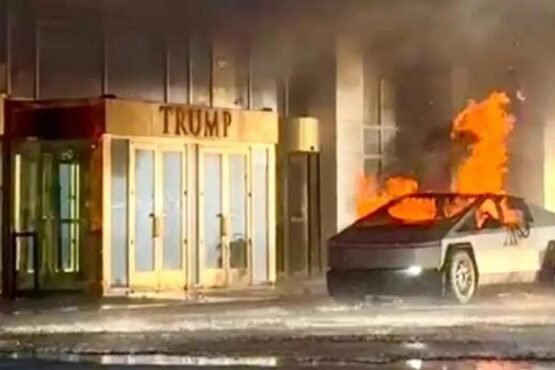 Tesla Cybertruck Explosion Outside Trump Hotel in Las Vegas