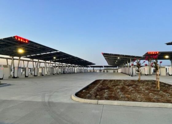 Tesla Solar Powered Charging Station