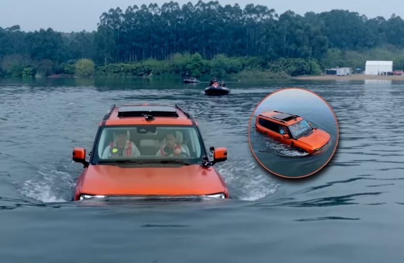Chery unveils SUV that can drive on roads and float on water