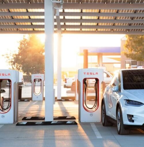 tesla charging queue