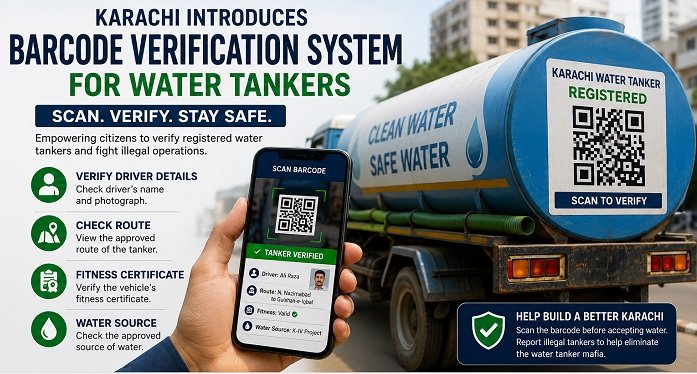 Karachi Launches Barcode Verification System for Water Tankers