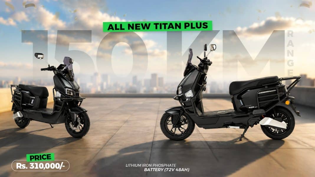 EVEON Titan Plus Electric Scooter: 150km Range, 60–65 km/h Speed and Smart Features for Pakistan